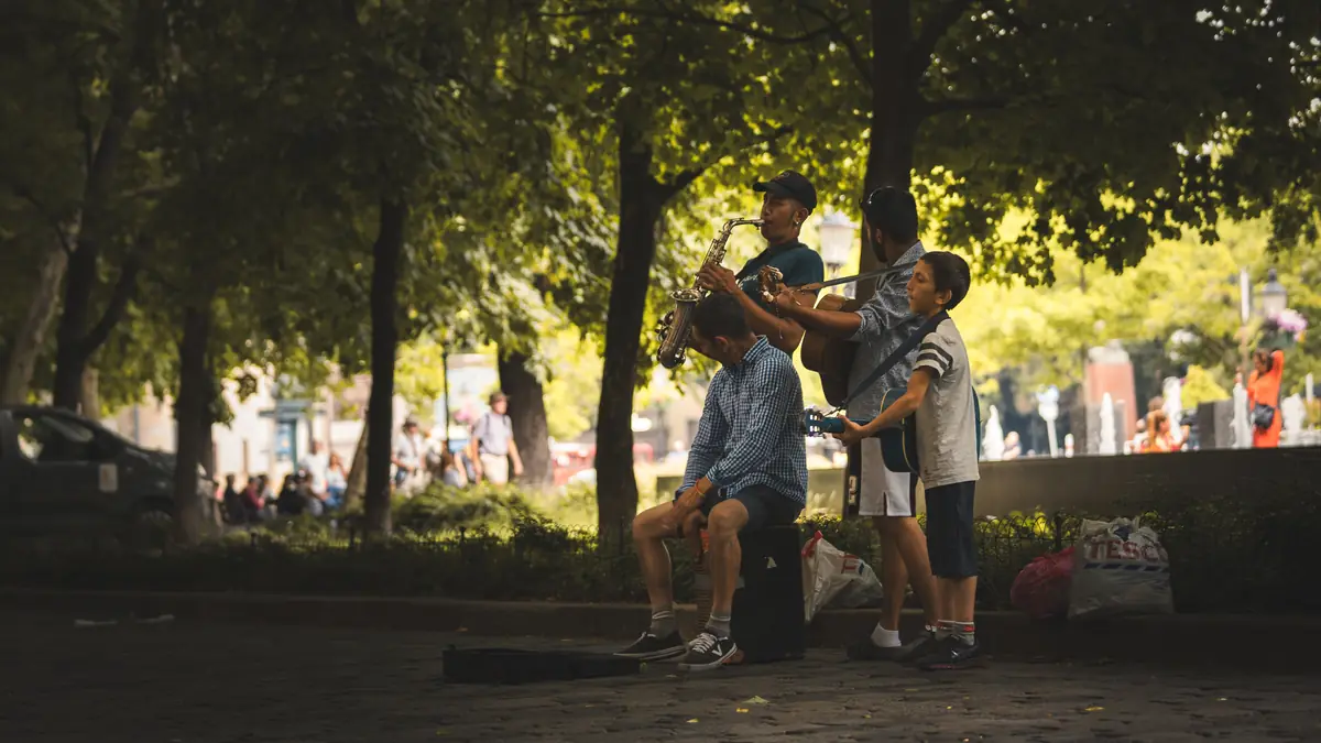Bratislava street performer