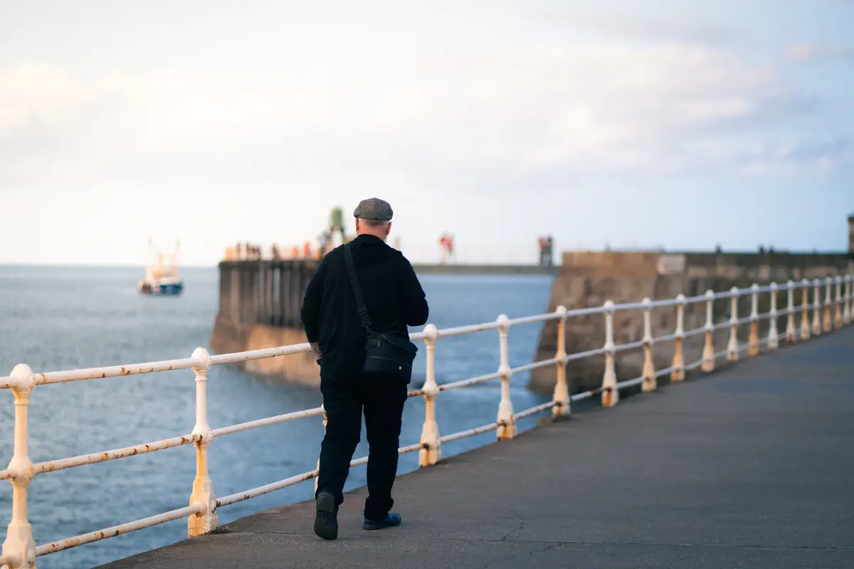 Man at bay